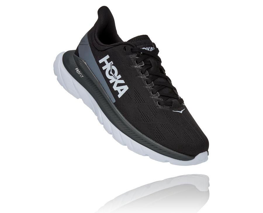 Tenis Hoka One One Mujer Negros/Blancos - Mach 4 - JFMQ41863